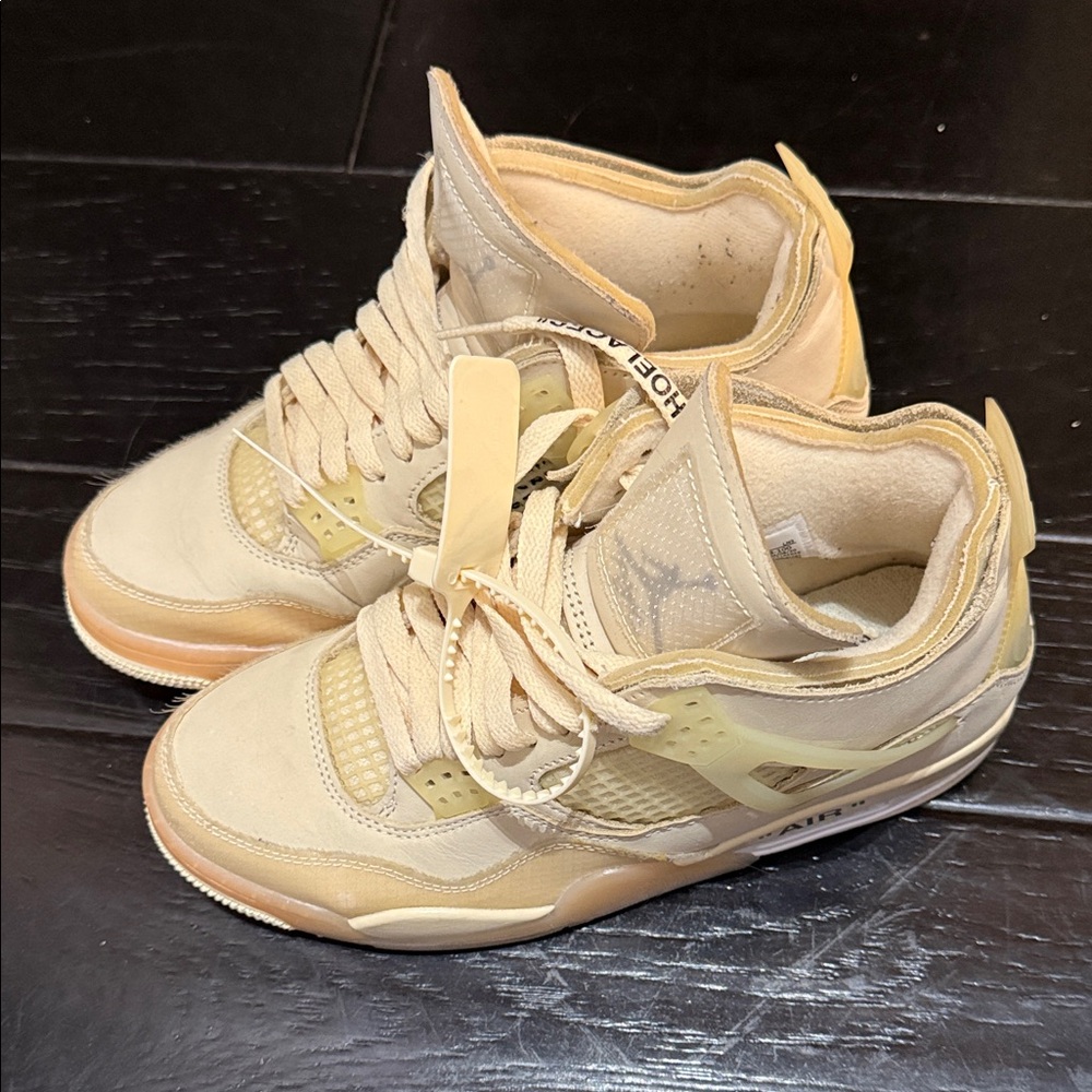 Beige High-Top Sneakers